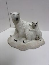 Vintage CASTAGNA  Mom & Cub Polar Bear 1995 Italian Figurine Statue picture