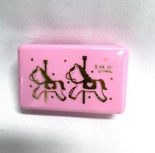 Vintage 80s Japan Sanrio Mini Unused Soap In Box Pink Gold Carousel Horses 86 91 picture
