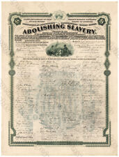 13th AMENDMENT ABOLISHING SLAVERY 1868 Restored Engraving Reprint / Poster 11x14 picture