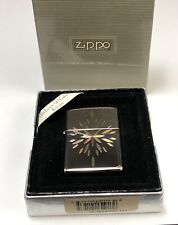 Zippo Lighter 1995 Silverplate Snowstar Etched Gold Two Tone Original Box Unused picture