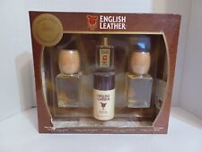 Vintage English Leather Gift Set Cologne After Shave Deodorant Wooden Cap picture