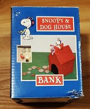 Snoopy Red Barron Peanuts Dog House Bank w/ Lamp Light Pull New in Box picture