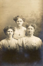 c.1890s sepia Photograph 3 women very cool   4.25 X 6.5
