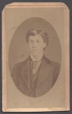 Antique CDV Photo Man with Very Curly Hair picture