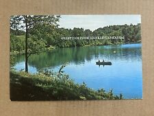 Postcard Brinkley AR Arkansas Scenic Lake Boat Greeting Vintage PC picture