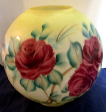9 ' ANTIQUE HAND PAINTED BALL SHADE  GONE WITH THE WIND KEROSENE LAMP 4