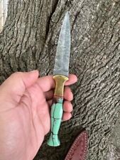 Vintage handmade Damascus double edged dagger boot knife Collectible THROWING picture