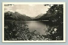 Lake McDonald, Cannon Mtn, Flathead County, Mountain Montana Postcard RPPC picture