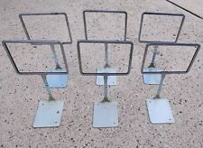 Lot 6 Vtg Countertop Store Price Sign Display Metal Stand Holder Korrect Way USA picture