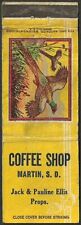 MOM ’n POP early ~ COFFEE SHOP ~ matchbook cover MARTIN, SD south dakota picture