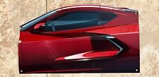 WOW Curved 3D Corvette C8 Side View Style Sign Custom Color and Name picture