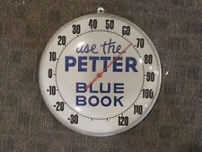 VINTAGE PETTER BLUE BOOK PAM STYLE THERMOMETER NICE WORKING AUTO SHOP REPAIR picture