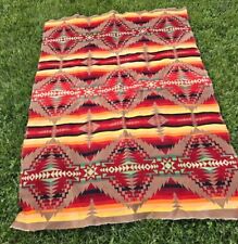Vintage 1920's 30’s Pendleton Cayuse Indian Trade Wool Blanket Beacon 74” x 55” picture