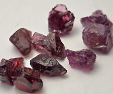 9x Rhodolite Pyrope Mix Garnet ~ Africa Pink Purple Red Facet Rough 35.25 Carats picture