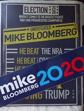 Mike Bloomberg For President 2020 Official Campaign Bumper Sticker & Mail Flyer picture