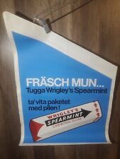 Vintage WRIGLEY'S German Chewing Gum Hanging Double Sided Banner Plastic 22