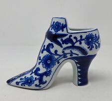 Blue And White Porcelian High Heel Shoe picture