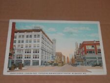 MILWAUKEE WI - 1926 POSTCARD - GRAND AVENUE LOOKING EAST - THEATRE - STREET CAR picture
