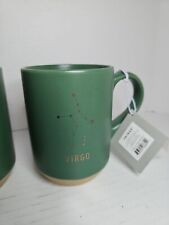 Fringe Studio VIRGO Zodiac Coffee Mug Beige & GREEN New 20oz picture