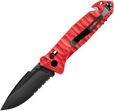 TB Outdoor C.A.C. S200 Axis Lock Red Folding Serrated Nitrox Pocket Knife 115 picture