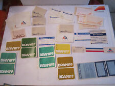 VINTAGE LOT OF BRANIFF AIRLINES STICKERS & MUSE AIR & OTHER AIRLINES STUFF - RH4 picture