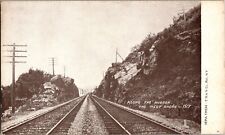 Along the Hudson River West Shore Railroad NY New York Vintage Sepia Postcard picture