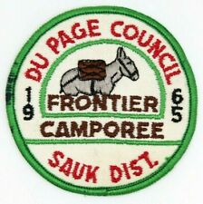 1965 Sauk District Camporee DuPage Council Patch Donkey Ass Boy Scouts BSA IL picture