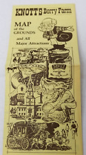 Knott's Berry Farm 1968 Brochure Fold Out Map Attractions Restaurant Prices picture