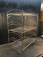 Mid Century Atomic Modern Silver  Metal Wire Record Player LP TV Stand picture