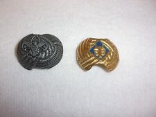 LOT OF 2 Vintage Boy Scouts Neckerchief Slide Metal Clasps BSA Great Condition picture