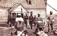 1862 Escaped Slaves PHOTO Black Slave Family Civil War Union Soldiers picture