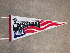 Vintage Opryland USA Home of American Music Pennant Flag Nashville TN 28” 1970's picture