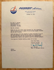 Piedmont Airlines - 1953 Winston-Salem, NC vintage business letter picture