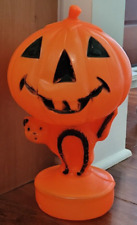 Halloween Blow Mold Jack O'Lantern Cat NO CORD OR LIGHTBULB 14