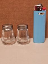 2 Small Glass Salt / Pepper Shakers picture