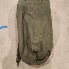 vintage Army military huge Green canvas duffle drawstring type bag picture