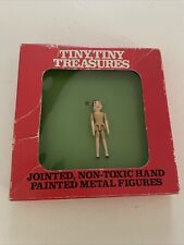 RARE Tiny tiny Treasures  Miniature Jointed Metal Doll In OG Box Hand Painted picture