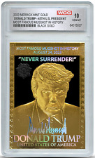 2023 Donald Trump Mugshot BLACK GOLD Trading Collectabl Card GEM MINT 10 PRESALE picture