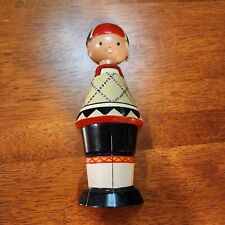 Vintage Hand Painted USSR Russian Salvo Wooden Doll Figurine Blonde 9