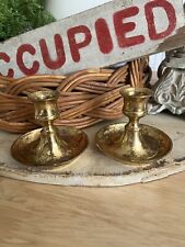 Pair of Vintage Brass Taper Candle Holders Made in India picture