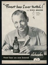 1947 Dixie Walker photo Schaefer Beer vintage print ad picture