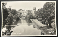 Antique Old Postcard RPPC WARWICK CASTLE from THE BRIDGE BOAT ROWING c1908-18 picture