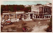 RPPC Hyde Park London Corner Hand Colored Photo Early 1900s Vtg Postcard Z5 picture