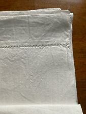 Soft Linen Vintage French Sheet With Narrow Drawn Thread Border 218 x 284 cm picture