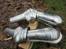 Medieval Steel Knight Pair Of Hand Guard PAULDRONS With Arm Guards & Cops Gothic picture