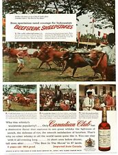 1956 Canadian Club Whiskey Madura Java Bull Run Derby Vintage Print Ad picture