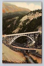 Red Cliff CO-Colorado, High Bridge over Eagle River Canon, Vintage Postcard picture