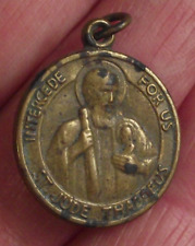 St Saint Jude Thaddeus Our Lady of Fatima Queen of the rosary brass round medal picture