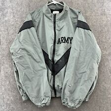 US Army Jacket Mens Large Regualar Gray Black PT APFU JWOD Skilcraft Reflective picture