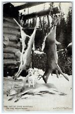 c1910's One Day Of Good Hunting In The Mountains Charles Russell Postcard picture
